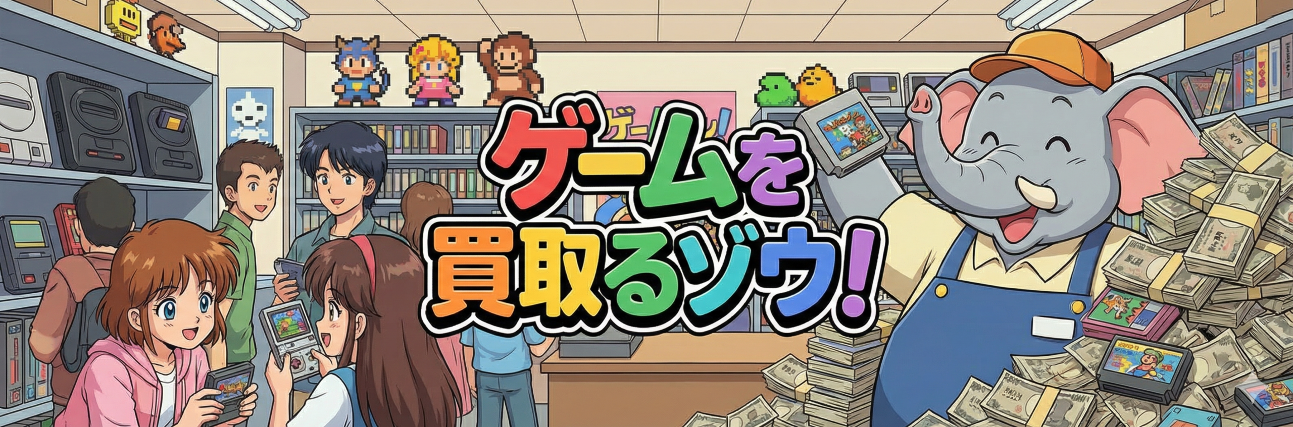 ゲームを買取るゾウ！