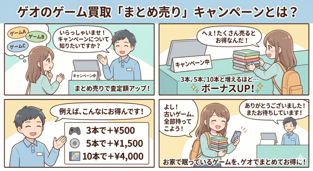 ゲオのゲーム買取「まとめ売り」キャンペーンとは？