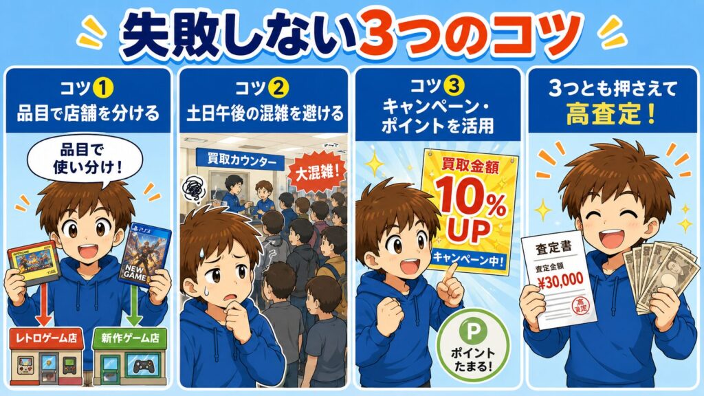 東京のゲーム買取で失敗しない3つのコツ