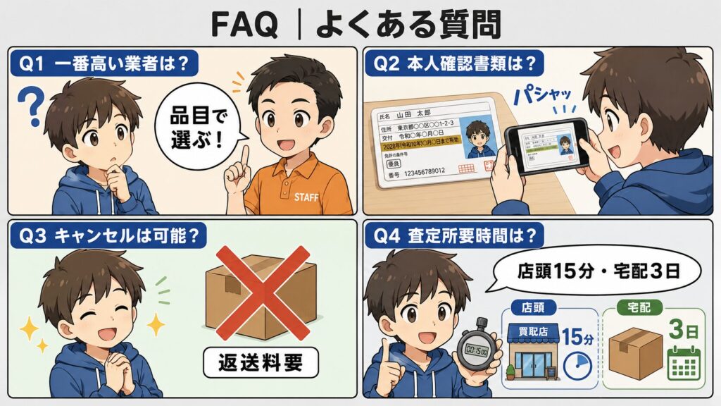 東京のゲーム買取に関するよくある質問