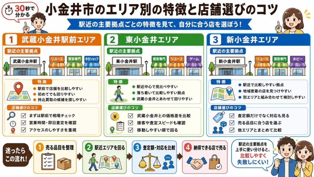 小金井市のエリア別の特徴と店舗選びのコツ