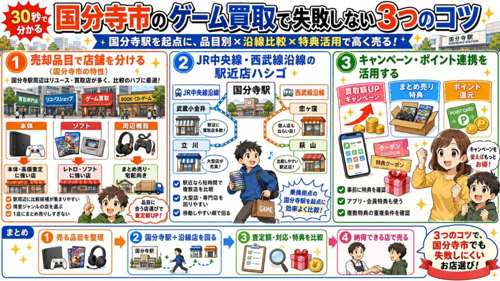 国分寺市のゲーム買取で失敗しない3つのコツ