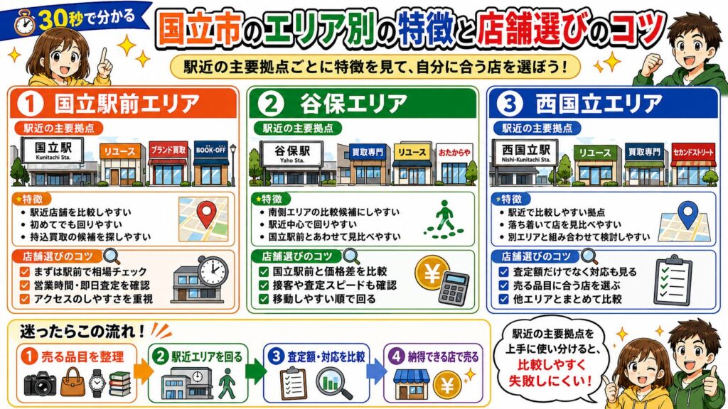 国立市のエリア別の特徴と店舗選びのコツ